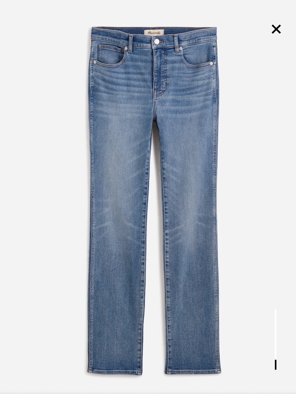 Madewell Petite Stovepipe Jeans in Medium/Light Wash Blue